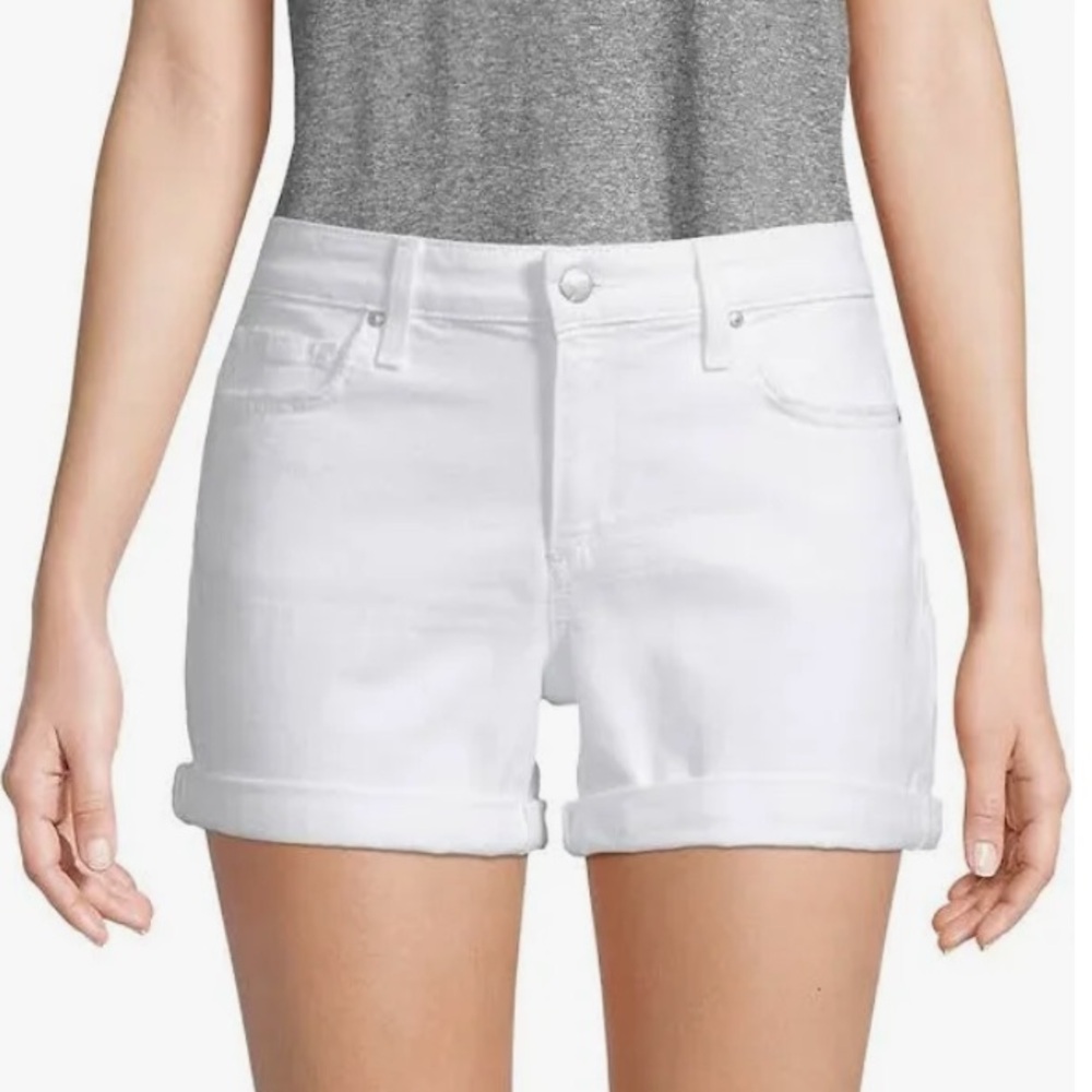 Joe’s Jeans White denim Rolled Shorts size 30